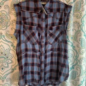 Free People Plaid shirt